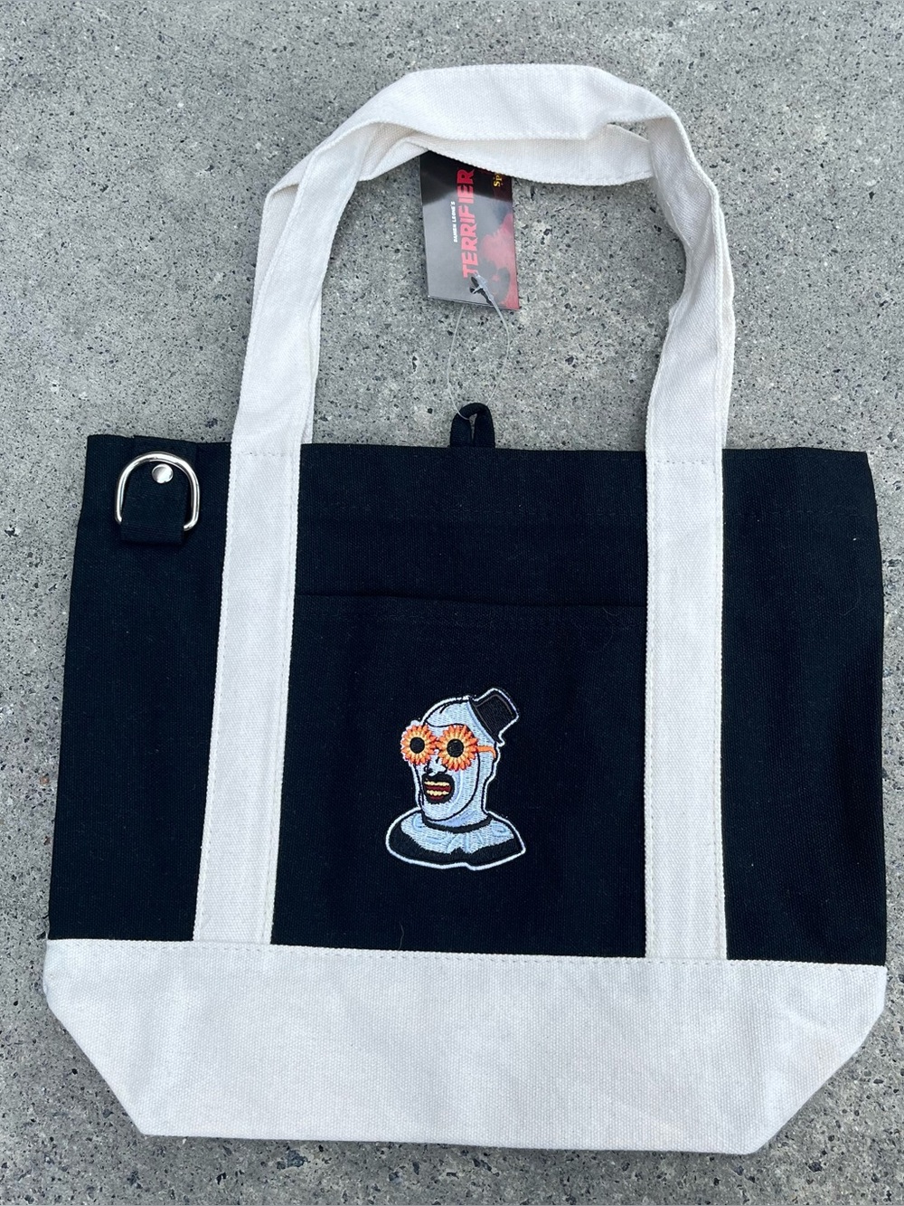 Art the clown mini canvas tote bag new